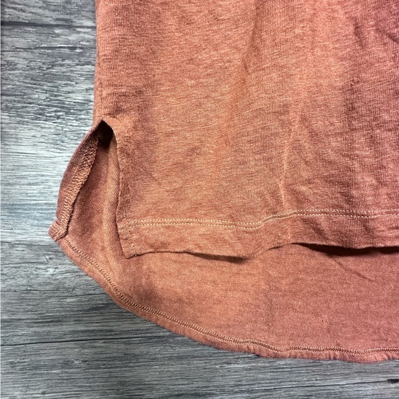 Madewell Orange Long Sleeve Asymmetrical Scoop Neck Blouse - Picture 5 of 6